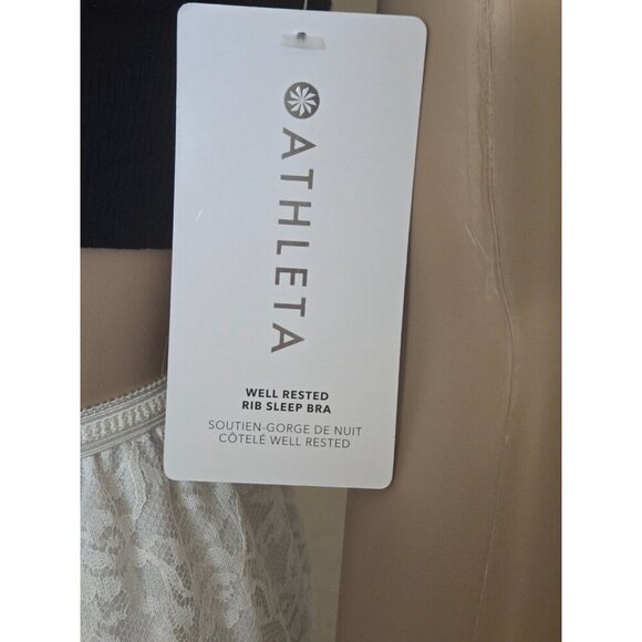 ATHLETA Well Rested Rib Sleep Bra Black longline Size S - Picture 4 of 5
